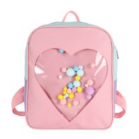 Waterproof 17 Inch Heart Shape School School Backpack main image 2