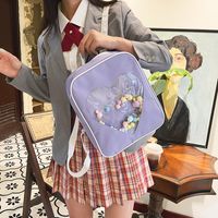 Waterproof 17 Inch Heart Shape School School Backpack sku image 2