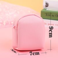 Unisex Solid Color Pu Leather Zipper Coin Purses main image 2