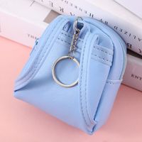 Unisex Solid Color Pu Leather Zipper Coin Purses main image 5
