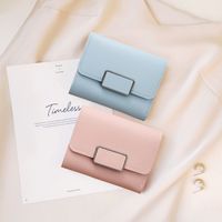 Women's Solid Color Pu Leather Buckle Wallets main image 6
