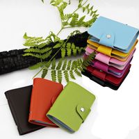 Unisex Solid Color Pu Leather Buckle Card Holders main image 1