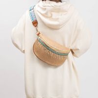 Women's Ethnic Style Solid Color Straw Waist Bags main image 2