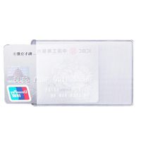 Unisex Solid Color PVC Open Card Holders main image 3