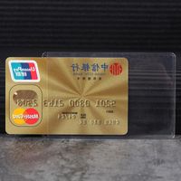 Unisex Solid Color PVC Open Card Holders sku image 4