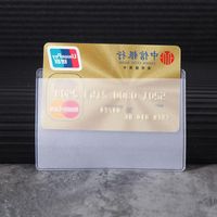 Unisex Solid Color PVC Open Card Holders sku image 2