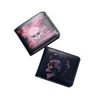 Men's Skull PVC Open Small Wallets main image 6