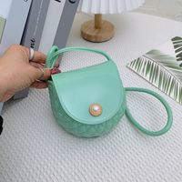 Women's Mini PVC Solid Color Basic Magnetic Buckle Shoulder Bag sku image 5