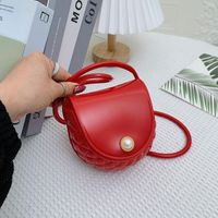 Women's Mini PVC Solid Color Basic Magnetic Buckle Shoulder Bag sku image 3