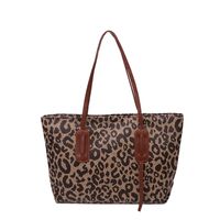Women's Large Pu Leather Leopard Vintage Style Zipper Tote Bag main image 3
