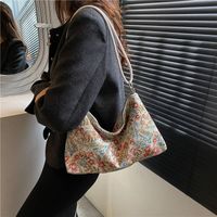 Women's Small Nylon Flower Ethnic Style Zipper Underarm Bag main image 3