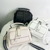 Women's Medium Pu Leather Solid Color Classic Style Square Zipper Saddle Bag main image 2