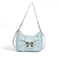 Women's Small Pu Leather Solid Color Fashion Bowknot Flip Cover Shoulder Bag sku image 2