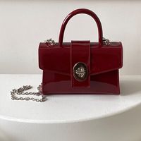 Women's Medium Pu Leather Solid Color Classic Style Flip Cover Handbag sku image 5