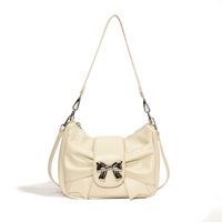 Women's Small Pu Leather Solid Color Fashion Bowknot Flip Cover Shoulder Bag sku image 4