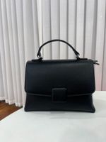 Women's Medium Pu Leather Solid Color Classic Style Square Zipper Handbag sku image 1