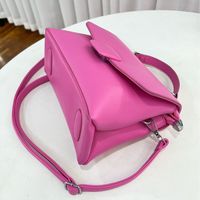 Women's Medium Pu Leather Solid Color Classic Style Square Zipper Handbag main image 4