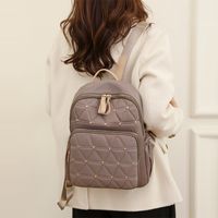 Waterproof 17 Inch Solid Color Daily Women's Backpack main image 1