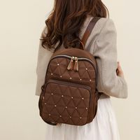 Waterproof 17 Inch Solid Color Daily Women's Backpack main image 2