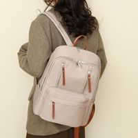 Waterproof 20 Inch Solid Color Daily School Backpack main image 4