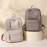 Waterproof 20 Inch Solid Color Daily School Backpack main image 1