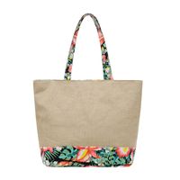 Women's Large Cotton And Linen Geometric Ethnic Style Zipper Tote Bag sku image 1