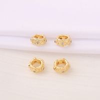 1 Piece 7 * 3mm 5mm  Copper Zircon 18K Gold Plated Round Flower Polished Beads main image 5