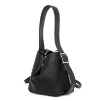 Women's Small Pu Leather Solid Color Streetwear Bucket Zipper Bucket Bag sku image 2