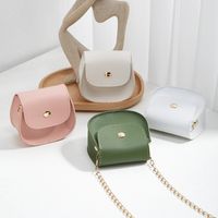 Women's Pu Leather Solid Color Basic Square Buckle Shoulder Bag main image 4