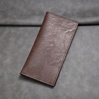 Men's Solid Color PVC Fold In Half Long Wallets sku image 2