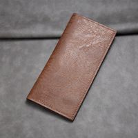 Men's Solid Color PVC Fold In Half Long Wallets sku image 3