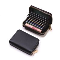 Women's Solid Color Pu Leather Zipper Card Holders main image 5