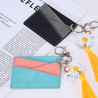 Unisex Solid Color Pu Leather Open Card Holders main image 4