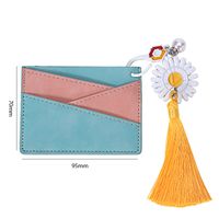 Unisex Solid Color Pu Leather Open Card Holders main image 2