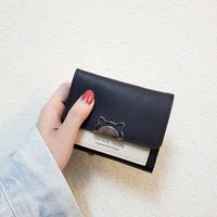 Frau Einfarbig Pu-Leder Reißverschluss Schnalle Brieftaschen main image 1