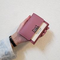 Frau Einfarbig Pu-Leder Reißverschluss Schnalle Brieftaschen sku image 4