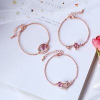 Estilo IG Estilo De Hadas Casual Interestelar Aleación Embutido Piedras Preciosas Artificiales Mujeres Pulsera main image 4