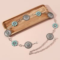 Bohemian Artistic Butterfly Zinc Alloy Inlay Turquoise Gold Plated Silver Plated Women's Waist Chain main image 1