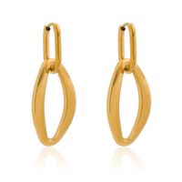 1 Pair Simple Style Classic Style Abstract Plating 304 Stainless Steel 18K Gold Plated Drop Earrings sku image 1
