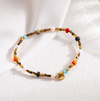 Stainless Steel Natural Stone 18K Gold Plated Modern Style Sweet Geometric Beaded Bracelets sku image 2
