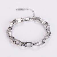 Casual Solid Color 304 Stainless Steel 18K Gold Plated Rose Gold Plated Bracelets In Bulk sku image 1