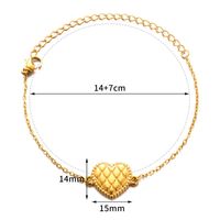 304 Stainless Steel 18K Gold Plated Simple Style Classic Style Plating Three-dimensional Heart Shape Necklace main image 2