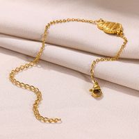 304 Stainless Steel 18K Gold Plated Simple Style Classic Style Plating Three-dimensional Heart Shape Necklace main image 4