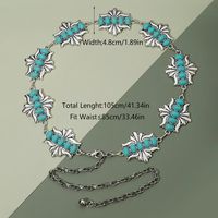 Vintage Style Bohemian Geometric Zinc Alloy Inlay Turquoise Rose Gold Plated Gold Plated Silver Plated Women's Waist Chain sku image 1