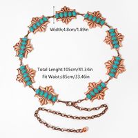 Vintage Style Bohemian Geometric Zinc Alloy Inlay Turquoise Rose Gold Plated Gold Plated Silver Plated Women's Waist Chain sku image 2