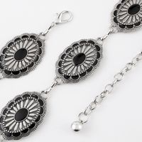 Bohemian Flower Zinc Alloy Silver Plated Women's Waist Chain main image 4