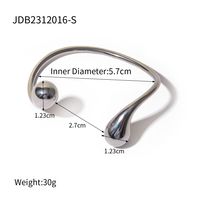 304 Stainless Steel IG Style Modern Style Classic Style Asymmetrical Bangle sku image 1