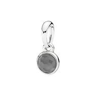 1 Piece 7*13mm Hole Under 1mm Sterling Silver Birthstone Round Polished Pendant main image 5