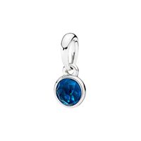 1 Piece 7*13mm Hole Under 1mm Sterling Silver Birthstone Round Polished Pendant main image 4