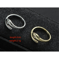 Stainless Steel IG Style Simple Style Classic Style Snake Inlay Zircon Open Rings main image 2
